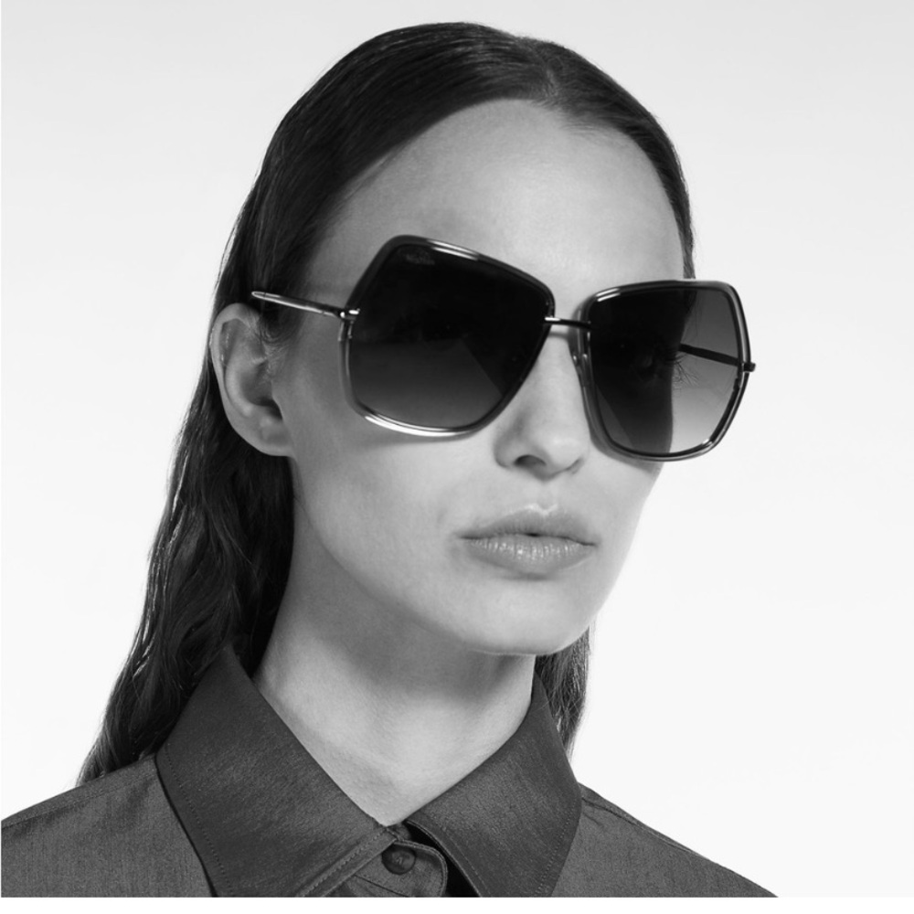 Max Mara silver frame Geometric Sunglasses
